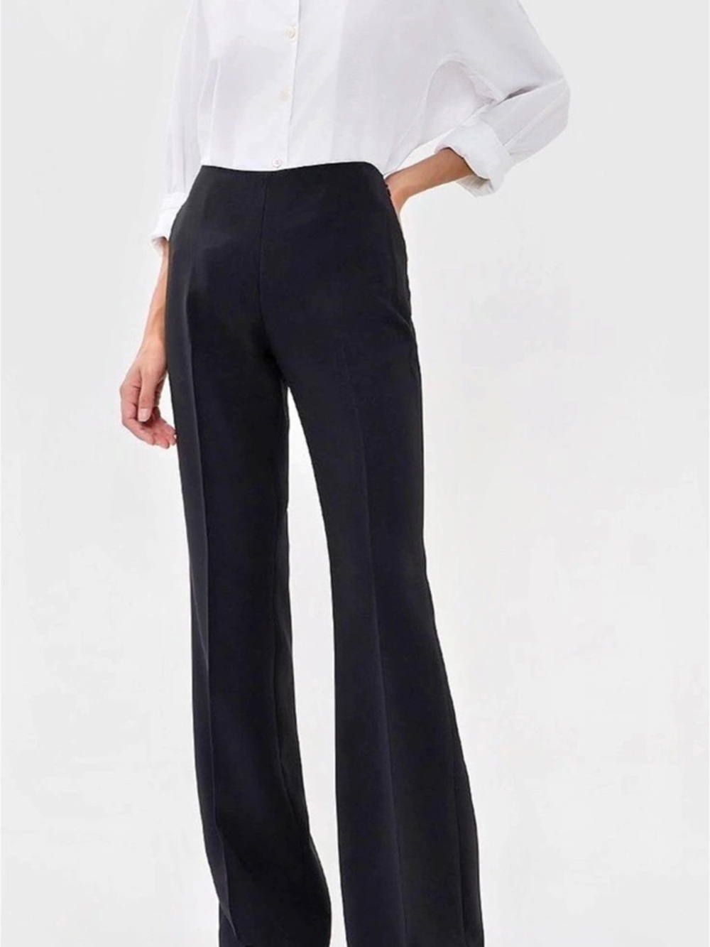 Theory Demetria Wide Leg Pants in Black Size 2